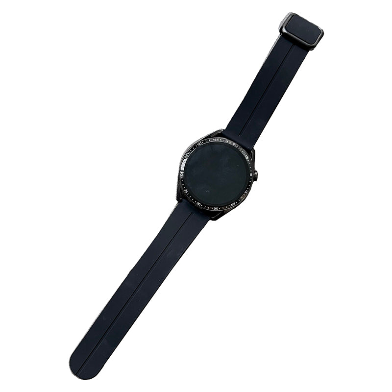For Samsung Gear S3 Classic / Garmin Vivoactive 4 Silicone Magnetic Strap 22mm Watch Band - Dark Purple