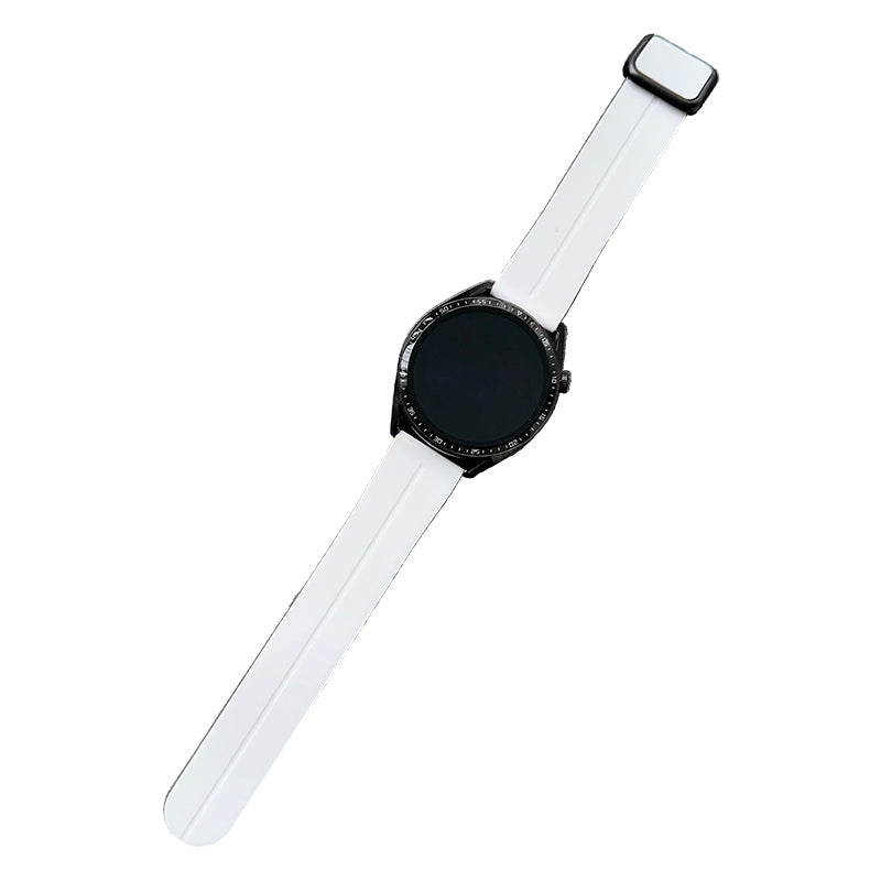 For Samsung Gear S3 Classic / Garmin Vivoactive 4 Silicone Magnetic Strap 22mm Watch Band - Dark Purple