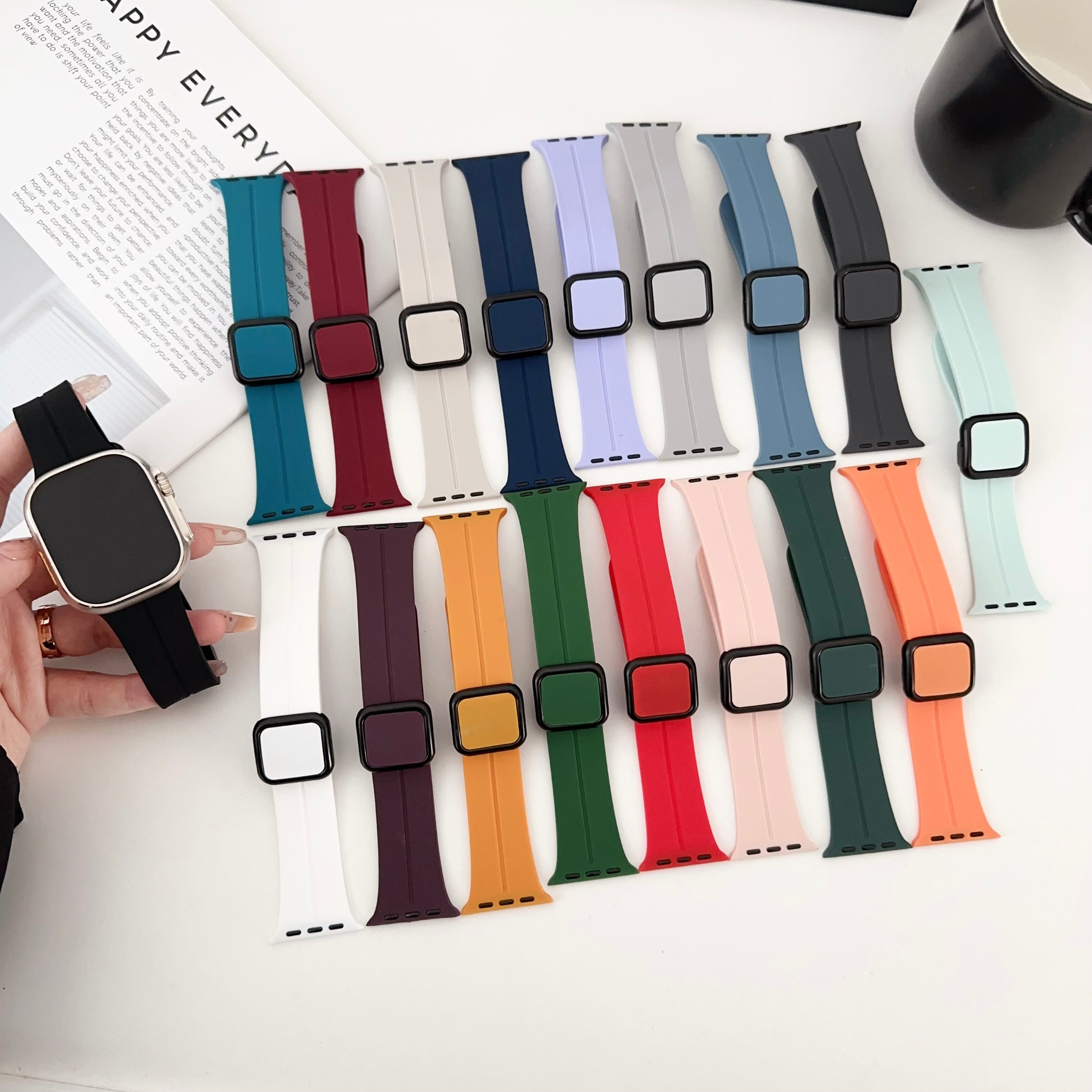 For Apple Watch Ultra 2 Ultra 49mm / 9 / 8 / 7 45mm / 6 / 5 / 4 / SE / SE (2020) / SE (2023) 44mm / 3 / 2 / 1 42mm Silicone Watch Band - Gem Green