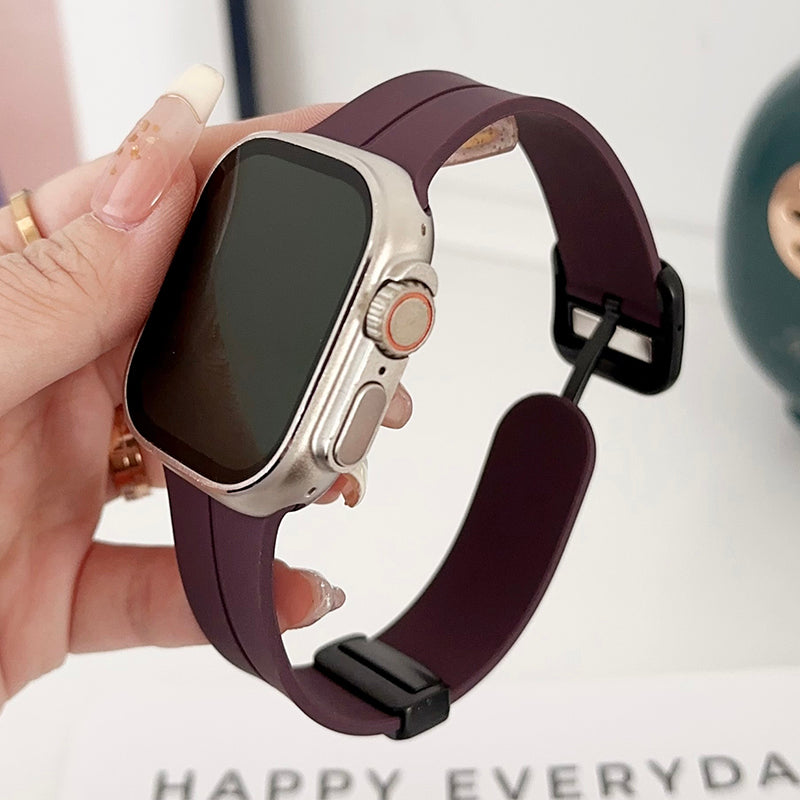 For Apple Watch Ultra 2 Ultra 49mm / 9 / 8 / 7 45mm / 6 / 5 / 4 / SE / SE (2020) / SE (2023) 44mm / 3 / 2 / 1 42mm Silicone Watch Band - Gem Green