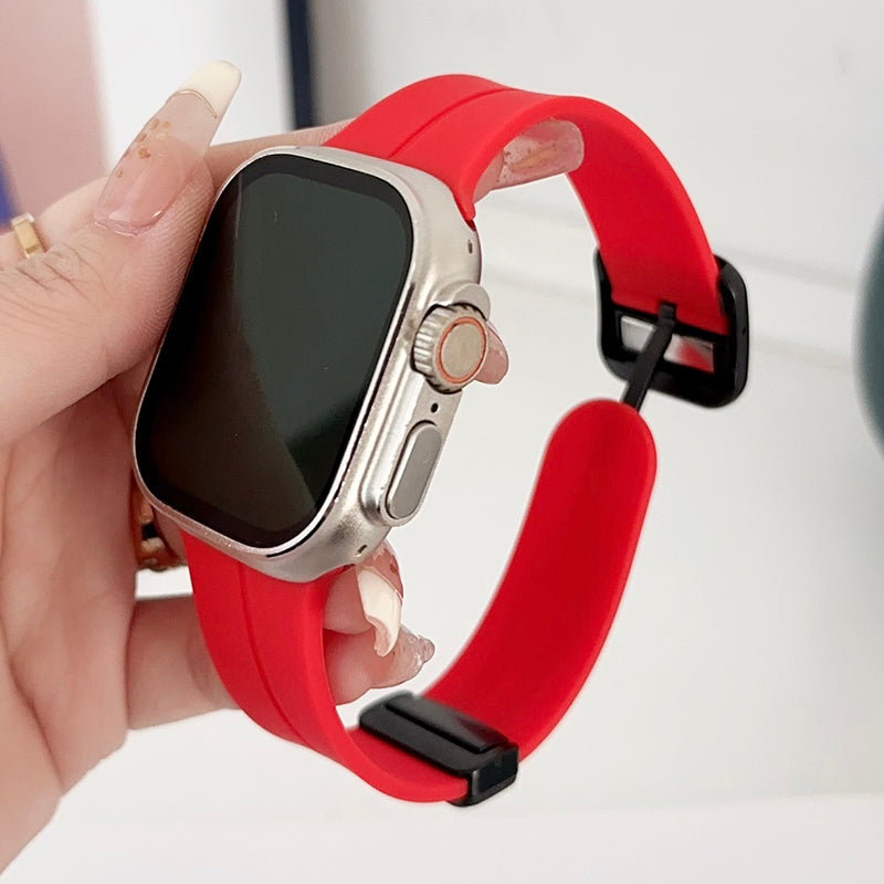For Apple Watch Ultra 2 Ultra 49mm / 9 / 8 / 7 45mm / 6 / 5 / 4 / SE / SE (2020) / SE (2023) 44mm / 3 / 2 / 1 42mm Silicone Watch Band - Gem Green
