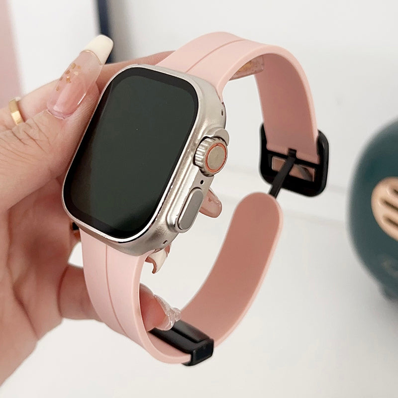 For Apple Watch Ultra 2 Ultra 49mm / 9 / 8 / 7 45mm / 6 / 5 / 4 / SE / SE (2020) / SE (2023) 44mm / 3 / 2 / 1 42mm Silicone Watch Band - Gem Green