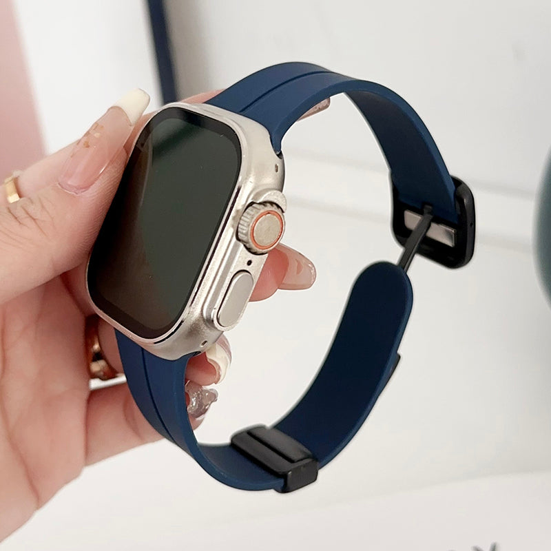 For Apple Watch Ultra 2 Ultra 49mm / 9 / 8 / 7 45mm / 6 / 5 / 4 / SE / SE (2020) / SE (2023) 44mm / 3 / 2 / 1 42mm Silicone Watch Band - Gem Green