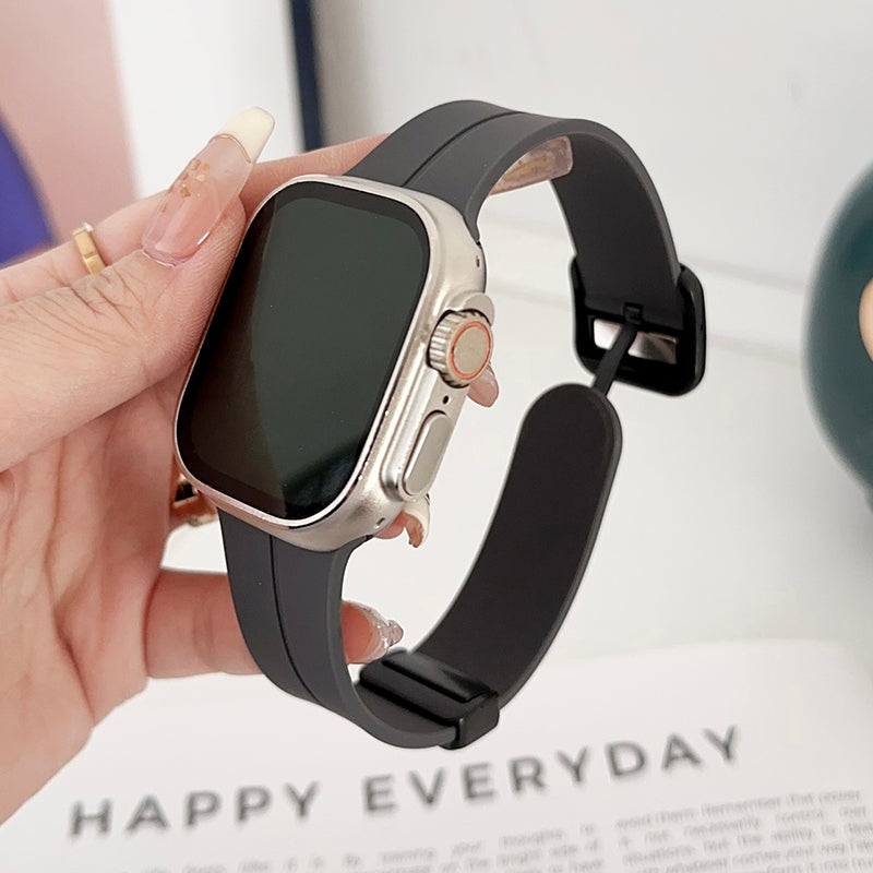 For Apple Watch Ultra 2 Ultra 49mm / 9 / 8 / 7 45mm / 6 / 5 / 4 / SE / SE (2020) / SE (2023) 44mm / 3 / 2 / 1 42mm Silicone Watch Band - Gem Green