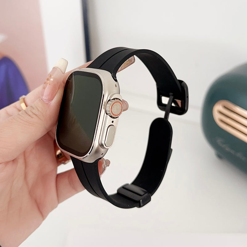 For Apple Watch Ultra 2 Ultra 49mm / 9 / 8 / 7 45mm / 6 / 5 / 4 / SE / SE (2020) / SE (2023) 44mm / 3 / 2 / 1 42mm Silicone Watch Band - Gem Green