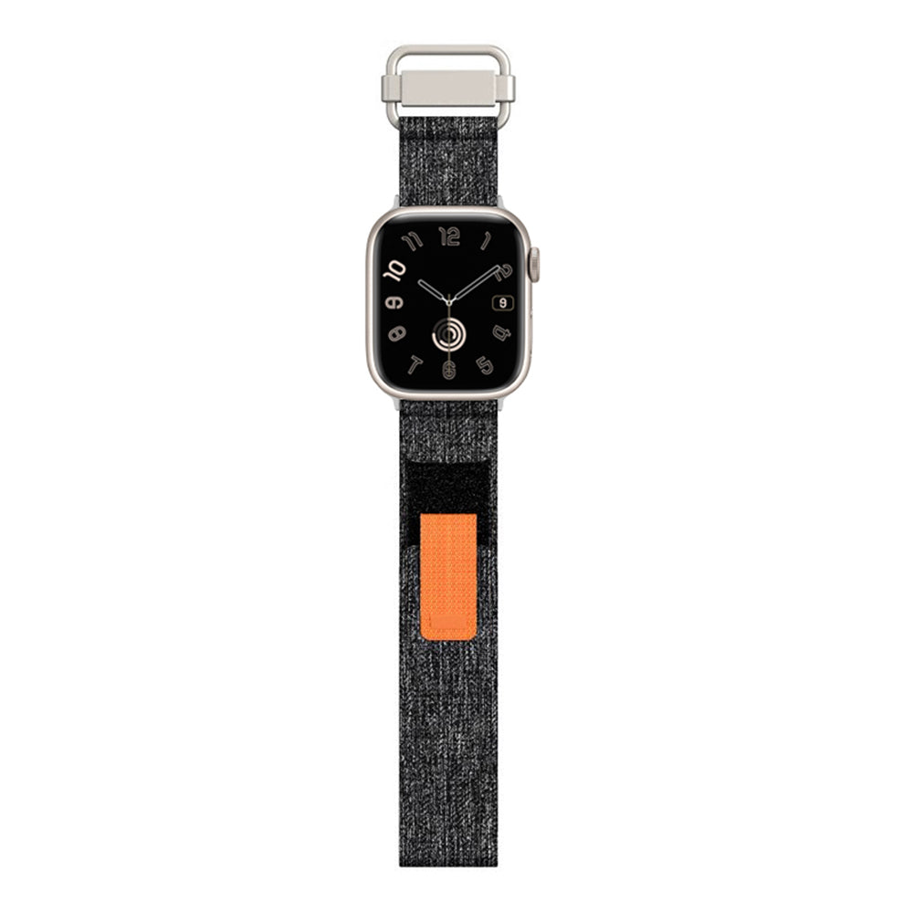 For Apple Watch Ultra 2 Ultra 49mm / 9 / 8 / 7 45mm / 6 / 5 / 4 / SE / SE (2020) / SE (2023) 44mm / 3 / 2 / 1 42mm Nylon Watchband - Green Grids