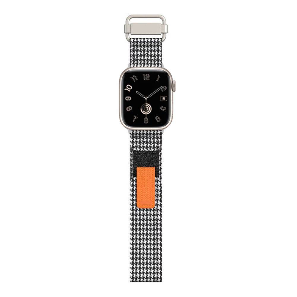 For Apple Watch Ultra 2 Ultra 49mm / 9 / 8 / 7 45mm / 6 / 5 / 4 / SE / SE (2020) / SE (2023) 44mm / 3 / 2 / 1 42mm Nylon Watchband - Green Grids