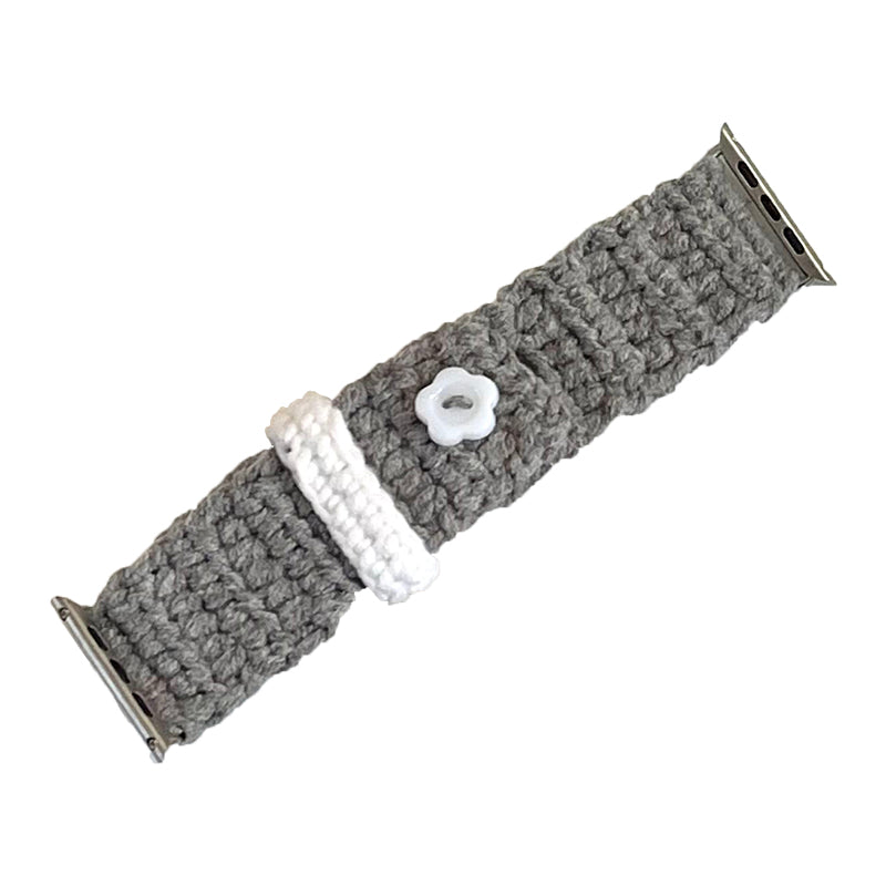 For Apple Watch Ultra 2 Ultra 49mm  /  Series 9 8 7 45mm  /  SE (2023) SE (2022) SE 6 5 4 44mm  /  3 2 1 42mm Knitting Bracelet Strap - Beige