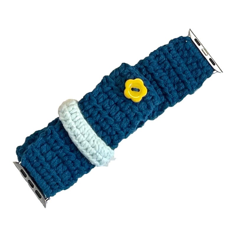 For Apple Watch Ultra 2 Ultra 49mm  /  Series 9 8 7 45mm  /  SE (2023) SE (2022) SE 6 5 4 44mm  /  3 2 1 42mm Knitting Bracelet Strap - Beige