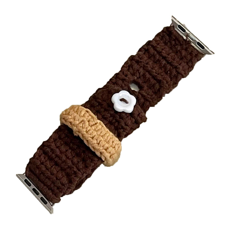For Apple Watch Ultra 2 Ultra 49mm  /  Series 9 8 7 45mm  /  SE (2023) SE (2022) SE 6 5 4 44mm  /  3 2 1 42mm Knitting Bracelet Strap - Beige