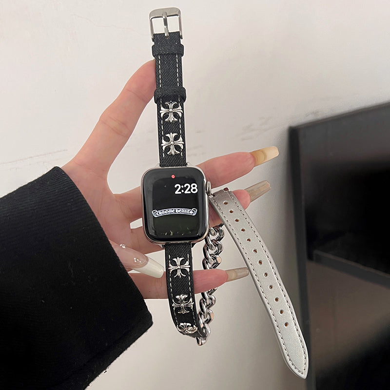 For Apple Watch Ultra 2 Ultra 49mm / Series 9 8 7 45mm / SE (2023) SE (2022) SE 6 5 4 44mm / 3 2 1 42mm Watch Band Double Loop Style