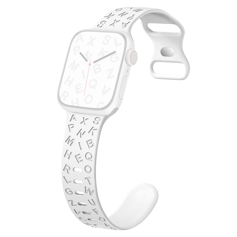 For Apple Watch Ultra 2 Ultra 49mm / 9 8 7 45mm / SE (2023) SE (2022) SE 6 5 4 44mm / 3 2 1 42mm Silicone Watch Strap - Black