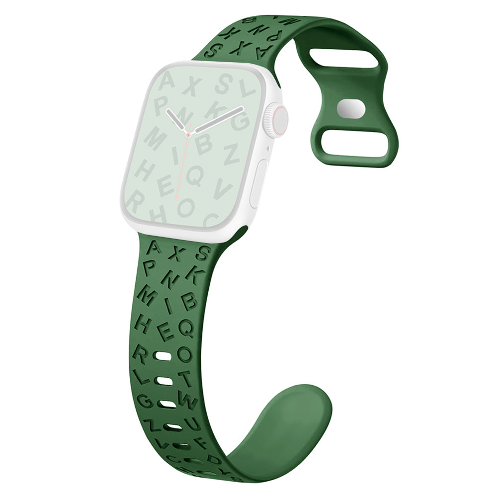 For Apple Watch Ultra 2 Ultra 49mm / 9 8 7 45mm / SE (2023) SE (2022) SE 6 5 4 44mm / 3 2 1 42mm Silicone Watch Strap - Black