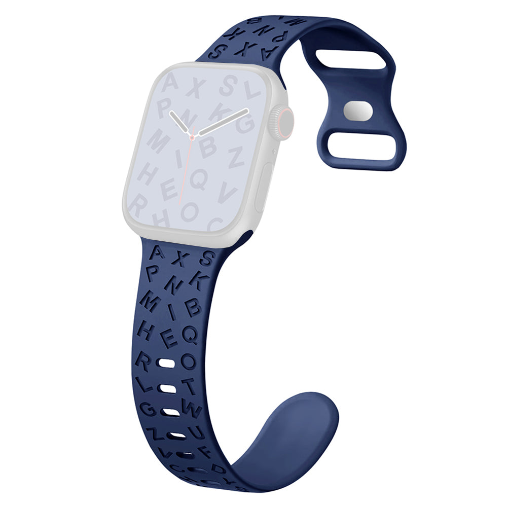For Apple Watch Ultra 2 Ultra 49mm / 9 8 7 45mm / SE (2023) SE (2022) SE 6 5 4 44mm / 3 2 1 42mm Silicone Watch Strap - Black