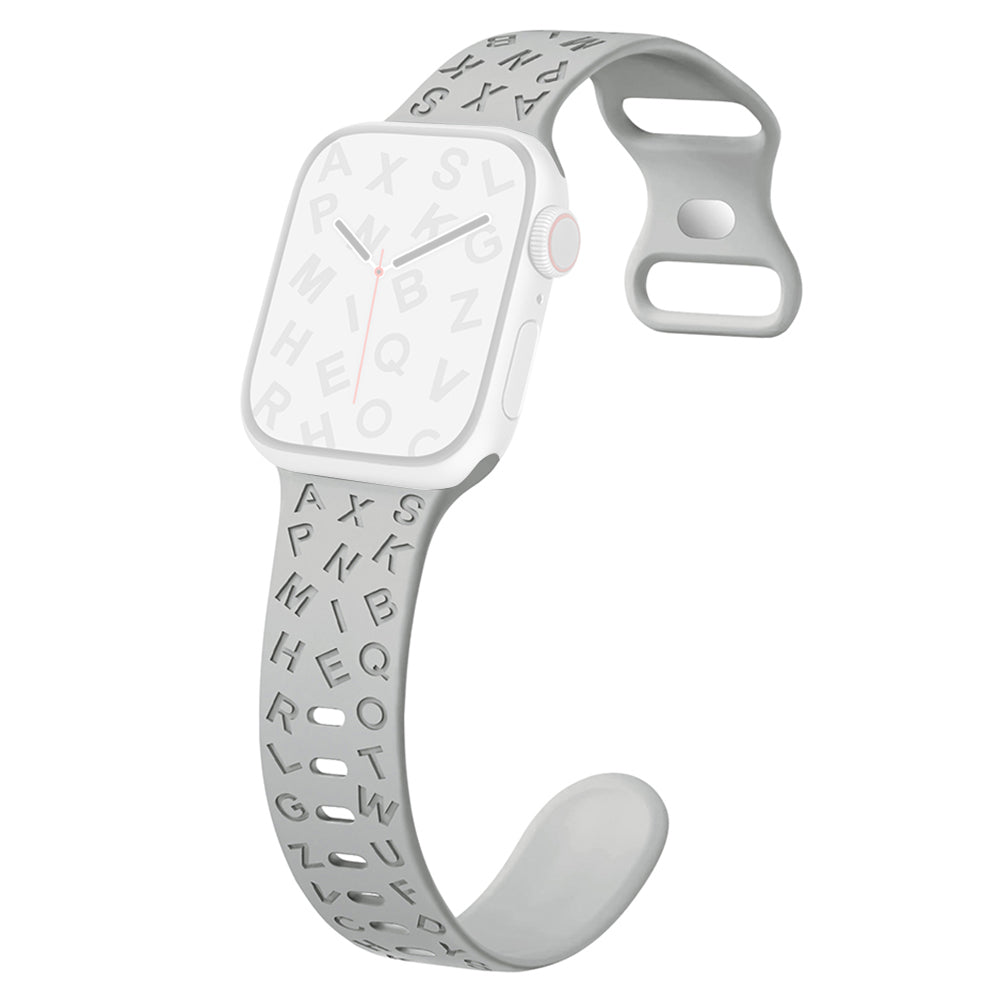 For Apple Watch Ultra 2 Ultra 49mm / 9 8 7 45mm / SE (2023) SE (2022) SE 6 5 4 44mm / 3 2 1 42mm Silicone Watch Strap - Black