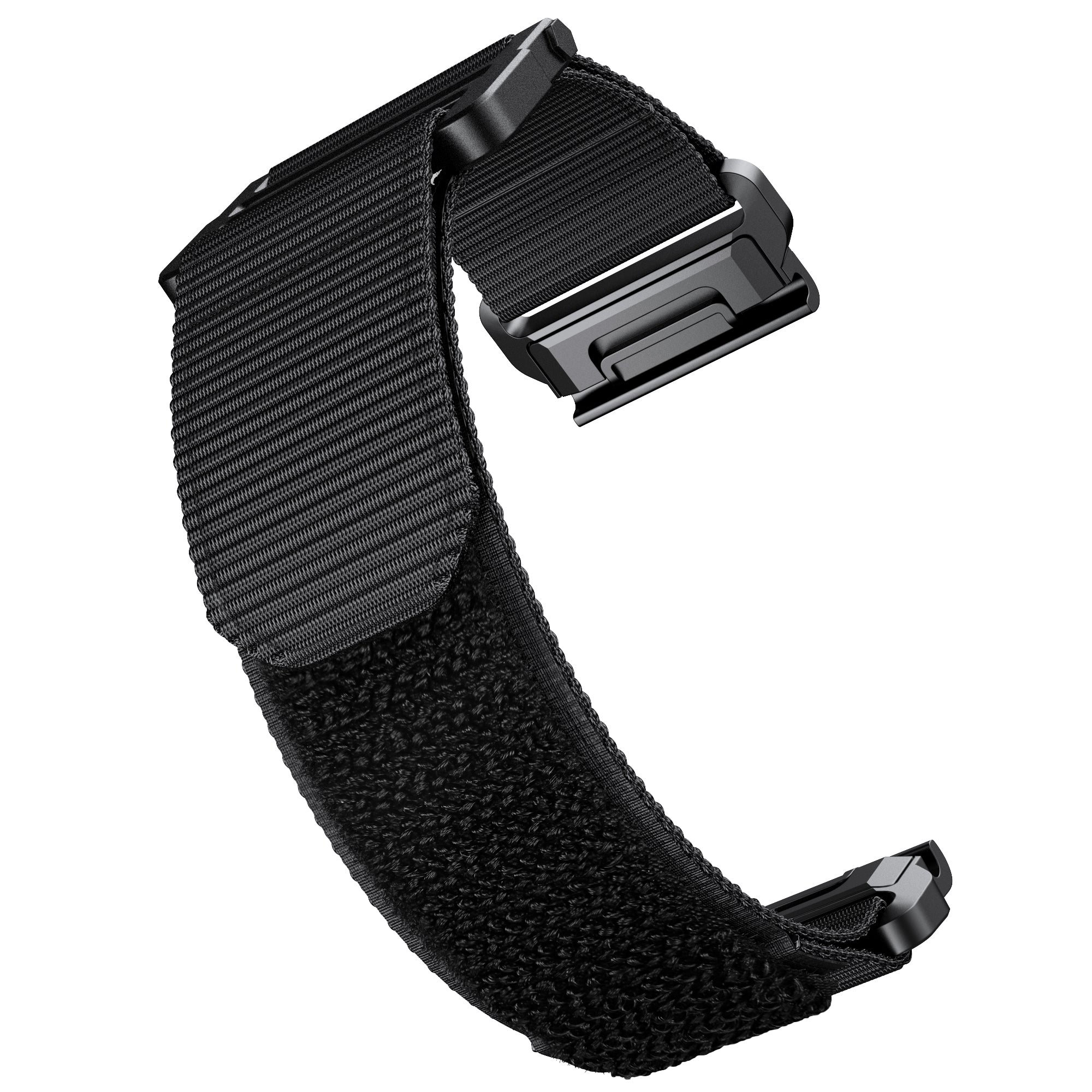 For Garmin Fenix 7X / 7X Pro / 6X QuickFit 26mm Watch Band Nylon Loop Adjustable Wrist Band - Black