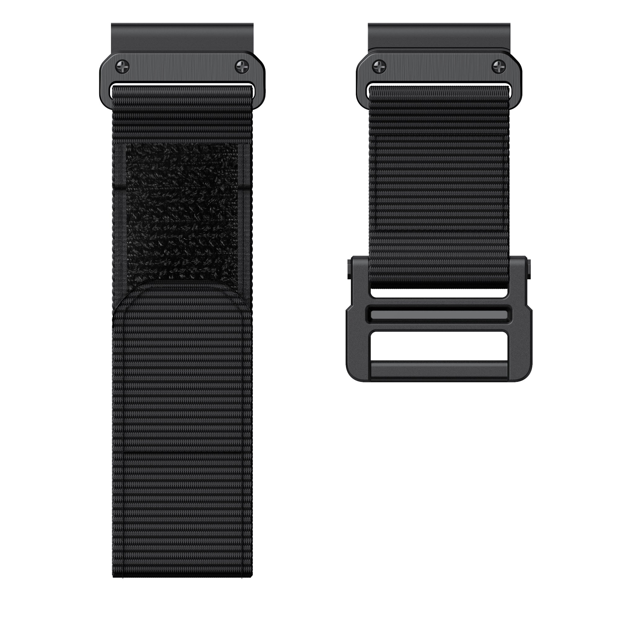 For Garmin Fenix 7X / 7X Pro / 6X QuickFit 26mm Watch Band Nylon Loop Adjustable Wrist Band - Black