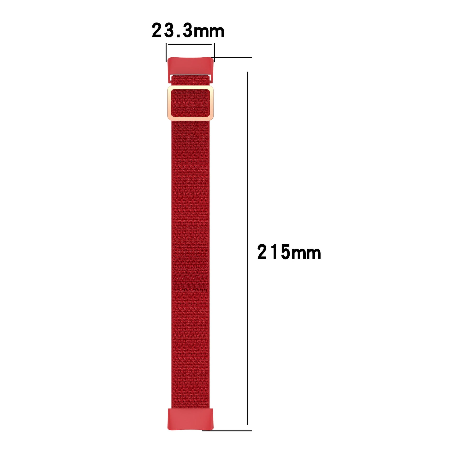 For Fitbit Charge 5 / Charge 6 Braided Nylon Wrist Band Replacement Strap - Red
