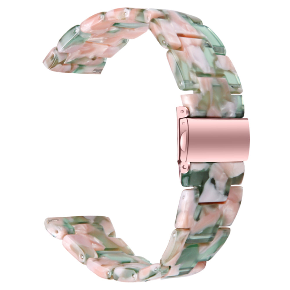 For FITVII Resin Watch Band Waterproof Replacement Watch Strap - Tortoiseshell Color - Leopard Printed