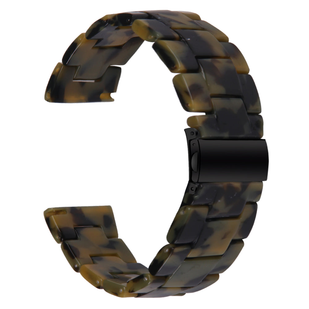 For FITVII Waterproof Watch Strap Replacement Resin Watch Band - Chocolate