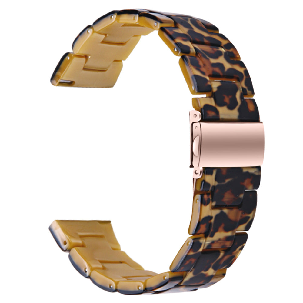 For Popglory Replacement Strap Waterproof Resin Sports Watch Band - Leopard Printed