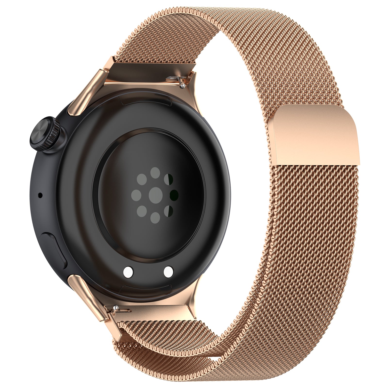 For vivo Watch 3 Replacement Wrist Band Magnetic Stainless Steel Milanese Watch Strap - Rose Gold