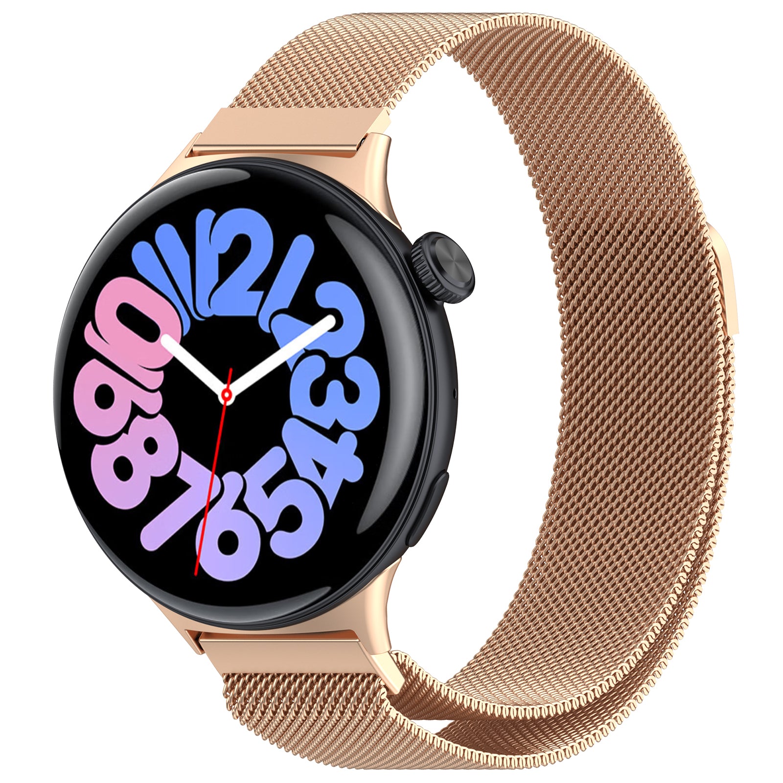 For vivo Watch 3 Replacement Wrist Band Magnetic Stainless Steel Milanese Watch Strap - Rose Gold