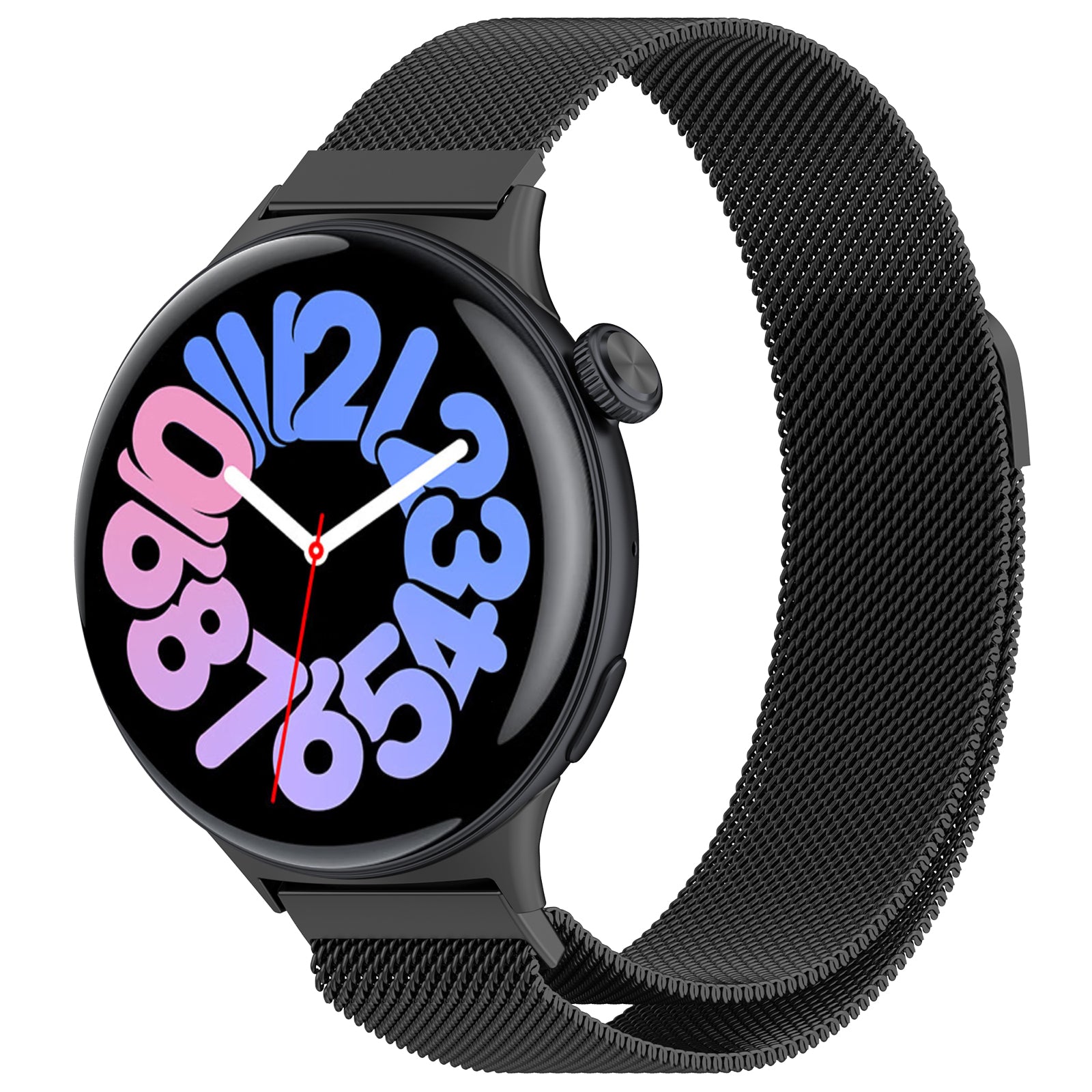 For vivo Watch 3 Magnetic Stainless Steel Milanese Watch Strap Adjustable Wrist Band - Black