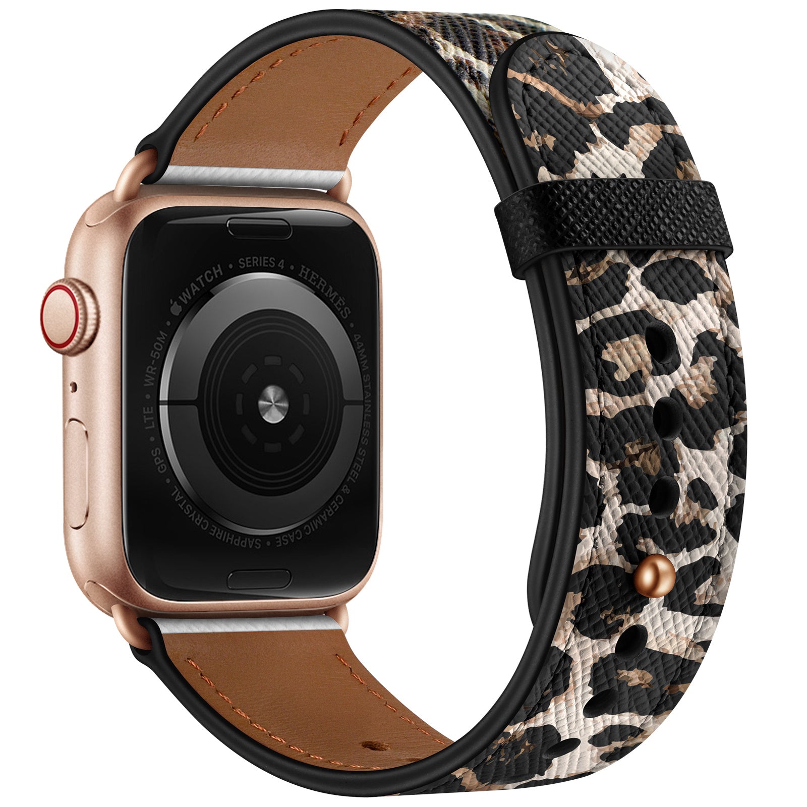 For Apple Watch Ultra 2 Ultra 49mm  /  9 8 7 45mm  /  SE (2023) SE (2022) SE 6 5 4 44mm  /  3 2 1 42mm Watch Band Strap - Leopard