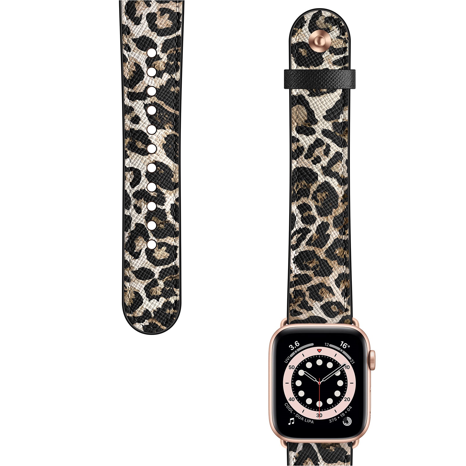 For Apple Watch Ultra 2 Ultra 49mm  /  9 8 7 45mm  /  SE (2023) SE (2022) SE 6 5 4 44mm  /  3 2 1 42mm Watch Band Strap - Leopard