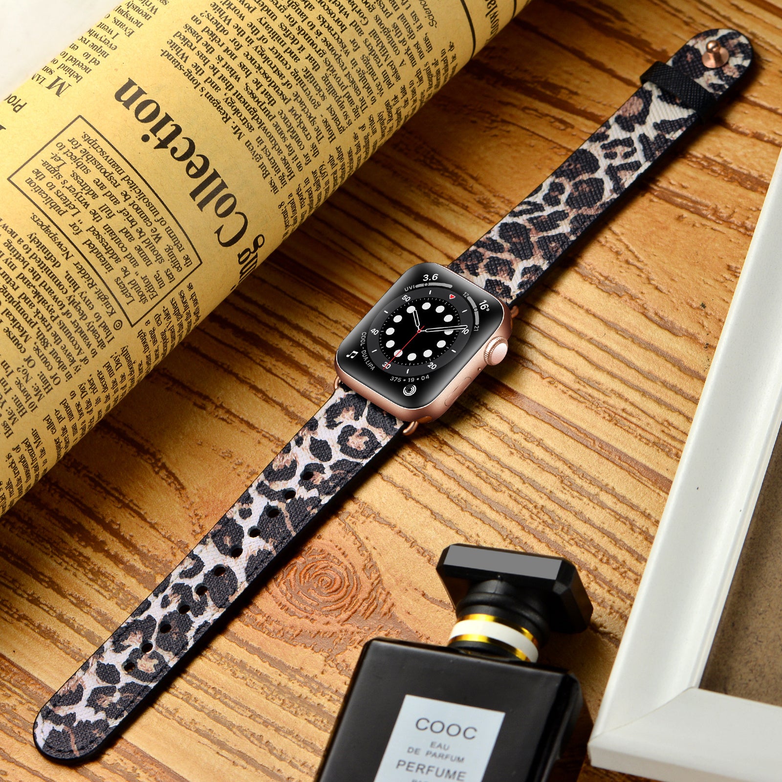 For Apple Watch Ultra 2 Ultra 49mm  /  9 8 7 45mm  /  SE (2023) SE (2022) SE 6 5 4 44mm  /  3 2 1 42mm Watch Band Strap - Leopard