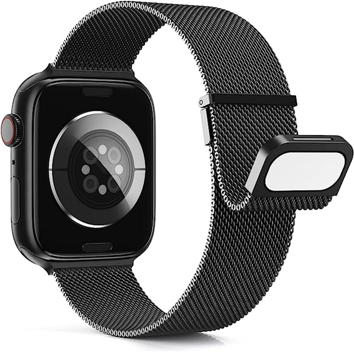 For Apple Watch Ultra 2 Ultra 49mm  /  Series 9 8 7 45mm  /  6 5 4 SE (2023) SE (2022) SE 44mm  /  3 2 1 42mm Magnetic Wrist Strap - Black