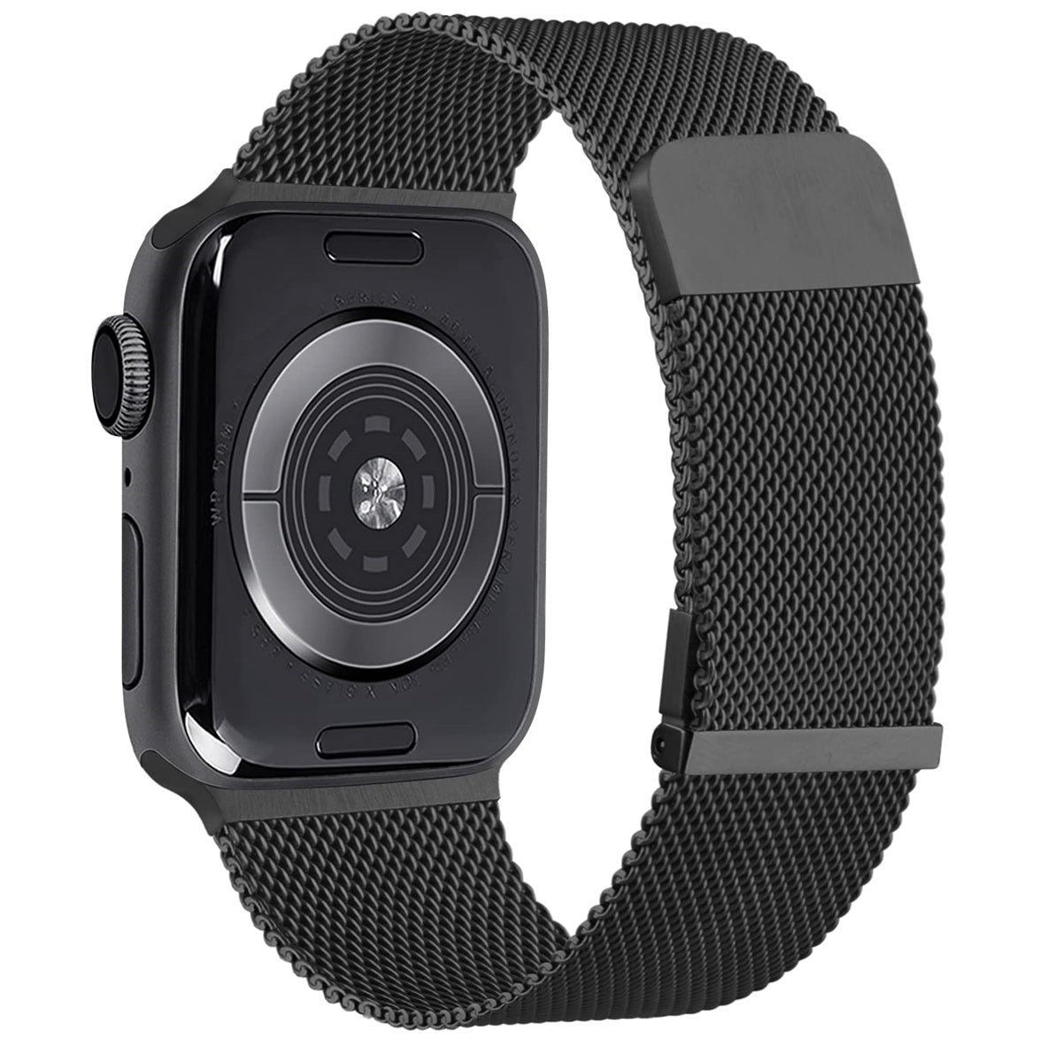 For Apple Watch Ultra 2 Ultra 49mm  /  Series 9 8 7 45mm  /  6 5 4 SE (2023) SE (2022) SE 44mm  /  3 2 1 42mm Magnetic Wrist Strap - Black