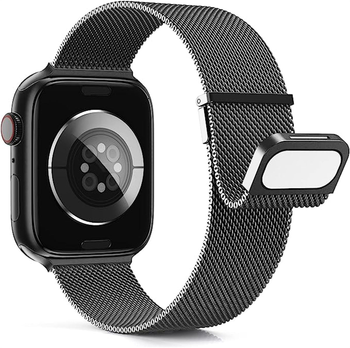For Apple Watch Ultra 2 Ultra 49mm  /  Series 9 8 7 45mm  /  6 5 4 SE (2023) SE (2022) SE 44mm  /  3 2 1 42mm Magnetic Wrist Strap - Black