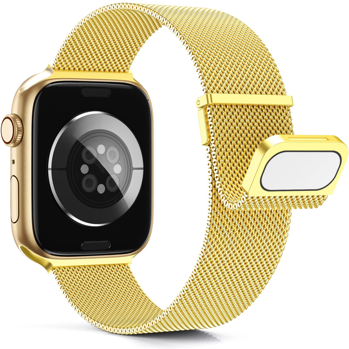 For Apple Watch Ultra 2 Ultra 49mm  /  Series 9 8 7 45mm  /  6 5 4 SE (2023) SE (2022) SE 44mm  /  3 2 1 42mm Magnetic Wrist Strap - Black
