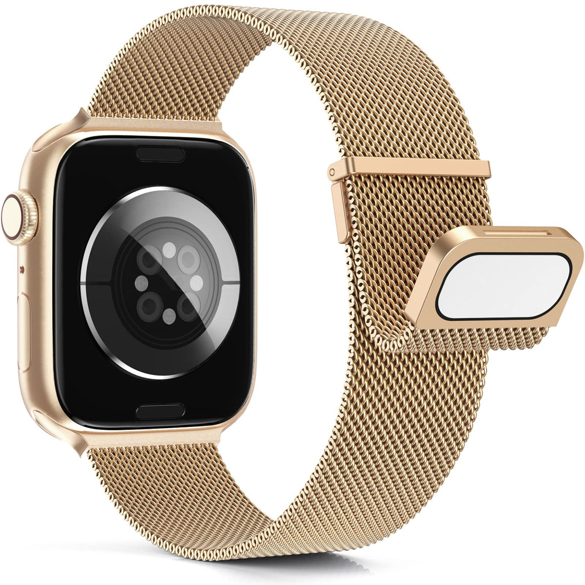 For Apple Watch Ultra 2 Ultra 49mm  /  Series 9 8 7 45mm  /  6 5 4 SE (2023) SE (2022) SE 44mm  /  3 2 1 42mm Magnetic Wrist Strap - Black