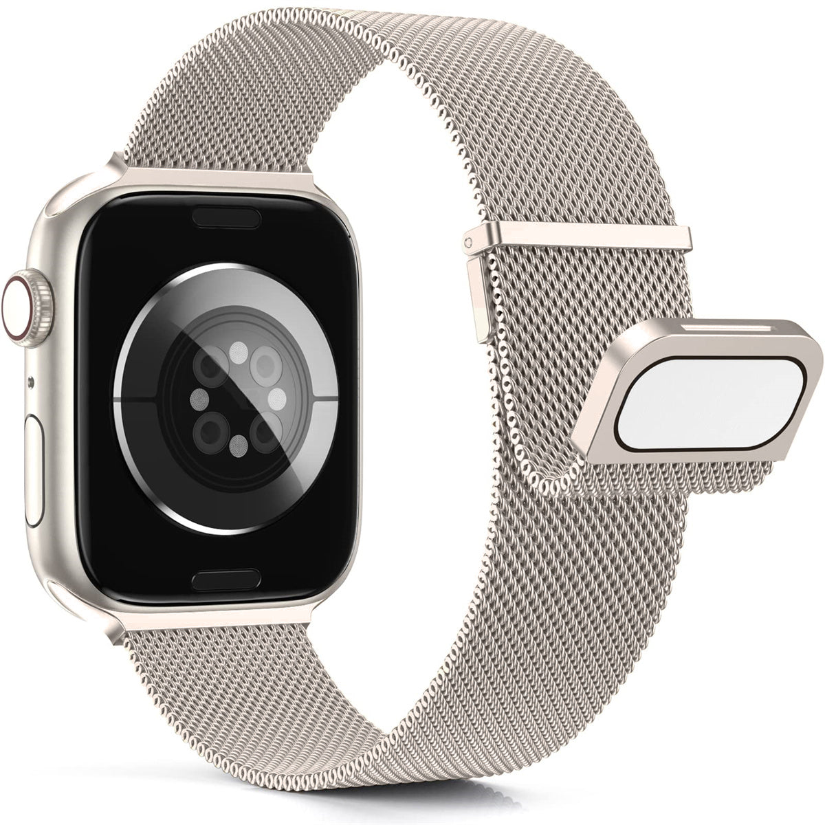 For Apple Watch Ultra 2 Ultra 49mm  /  Series 9 8 7 45mm  /  6 5 4 SE (2023) SE (2022) SE 44mm  /  3 2 1 42mm Magnetic Wrist Strap - Black