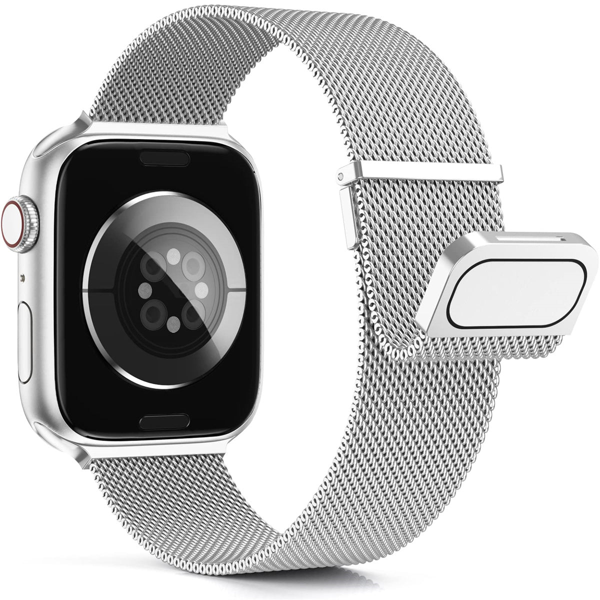 For Apple Watch Ultra 2 Ultra 49mm  /  Series 9 8 7 45mm  /  6 5 4 SE (2023) SE (2022) SE 44mm  /  3 2 1 42mm Magnetic Wrist Strap - Black