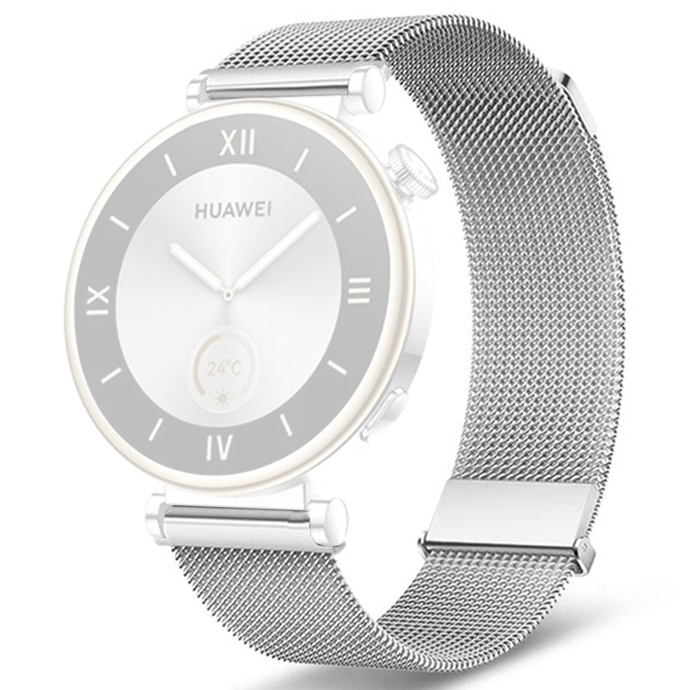 For Huawei Watch GT 4 41mm Garmin / Garmin Venu 3S 18mm Watch Band Stainless Steel Magnetic Strap - Black