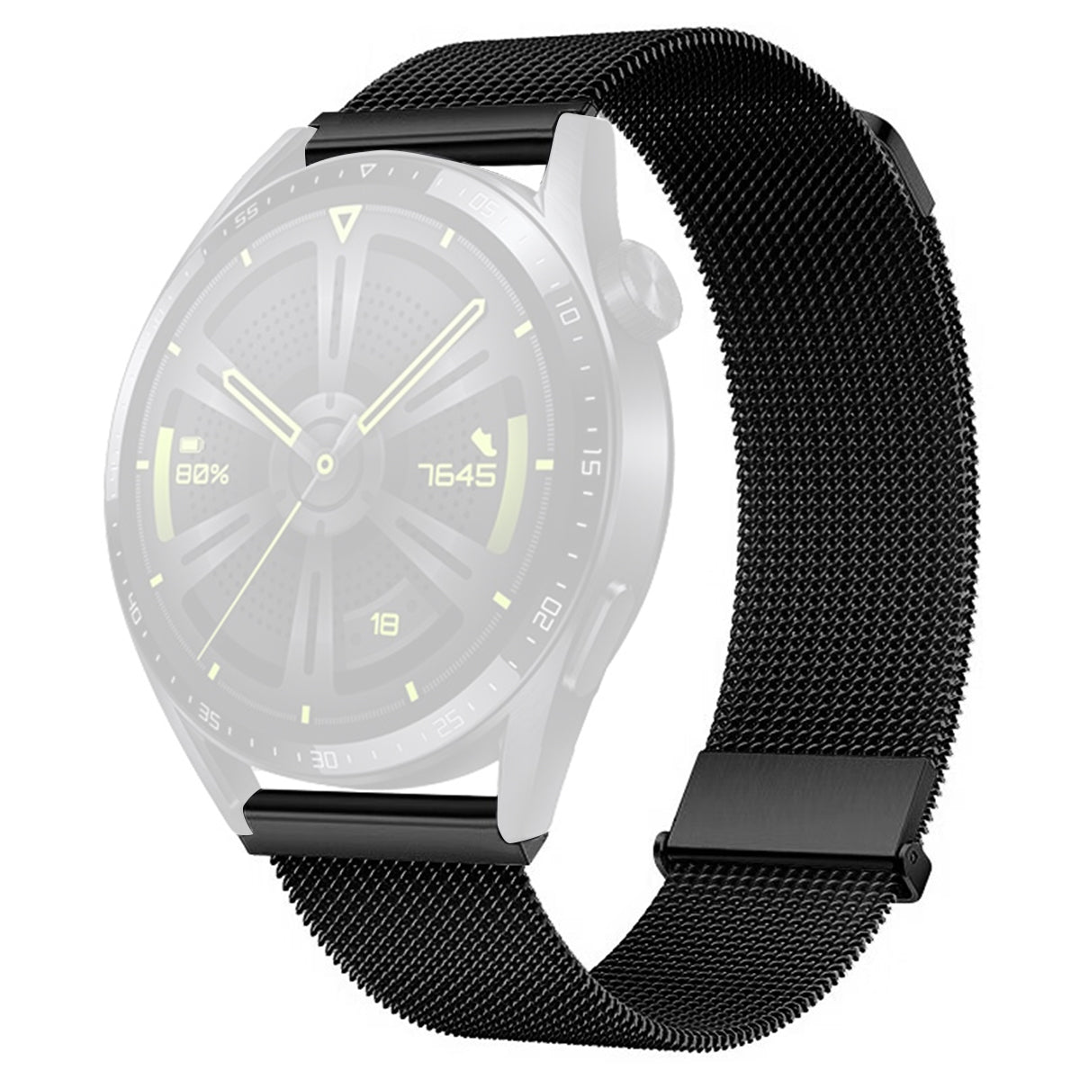 For Huawei Watch GT 3 42mm / Samsung Galaxy Watch3 41mm 20mm Magnetic Strap Replacement - Silver