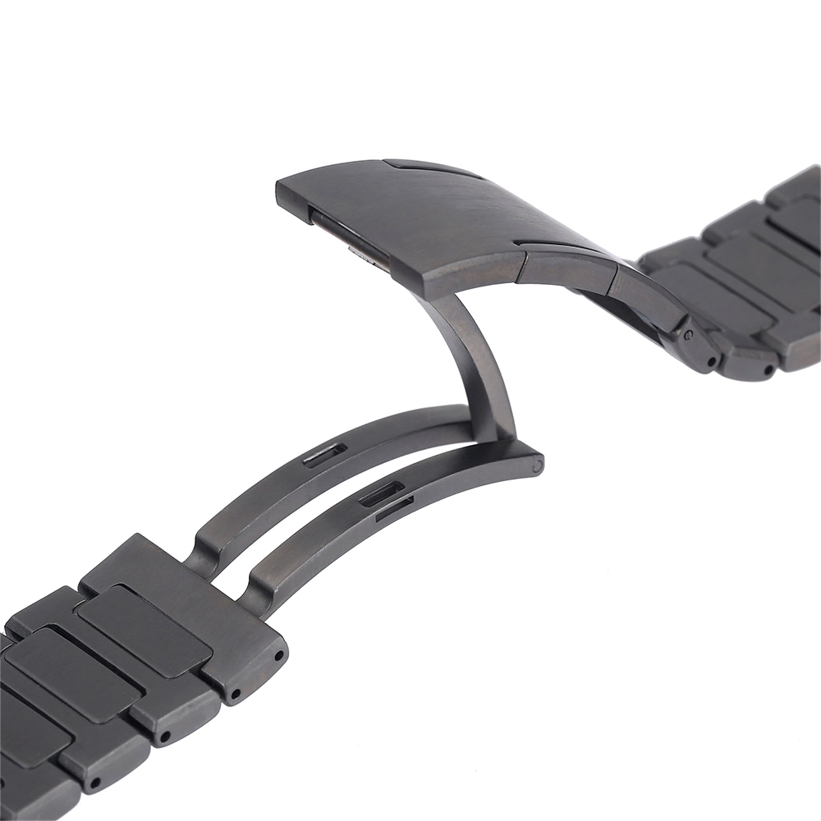 For Huawei Watch GT 4 46mm / Watch 4 / Watch 4 Pro 22mm Stainless Steel Band Folding Buckle Watch Strap - Black