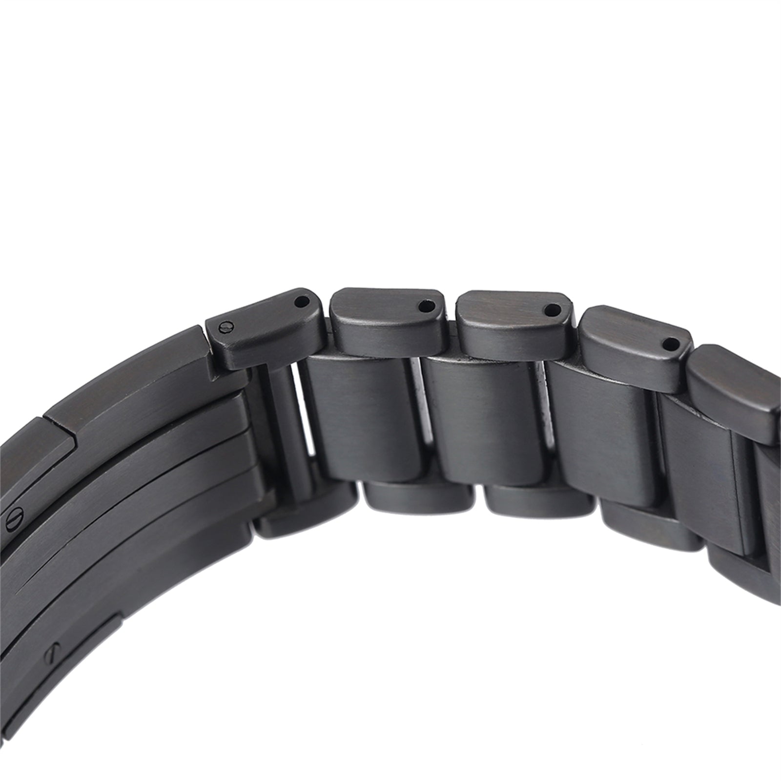 For Huawei Watch GT 4 46mm / Watch 4 / Watch 4 Pro 22mm Stainless Steel Band Folding Buckle Watch Strap - Black