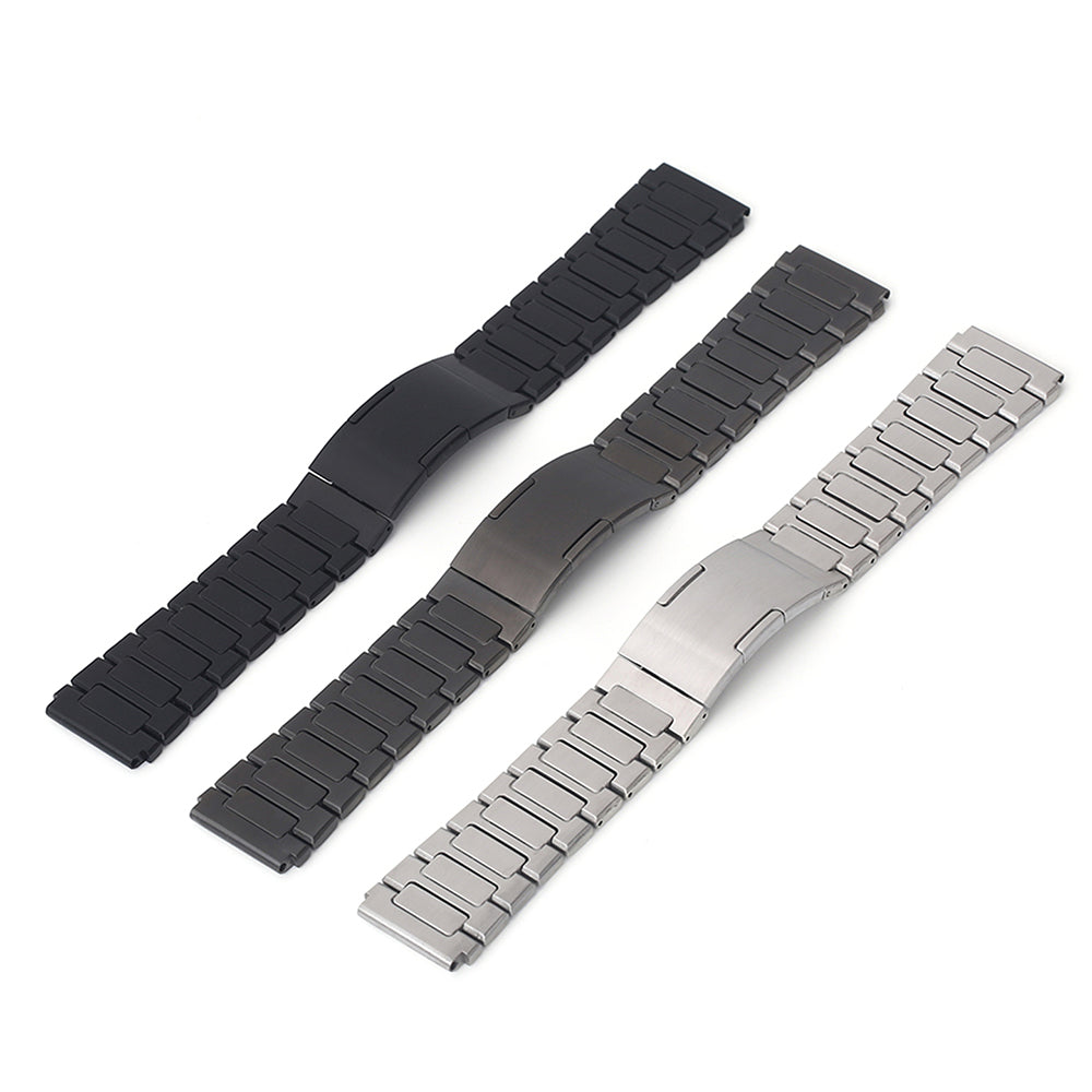 For Huawei Watch GT 4 46mm / Watch 4 / Watch 4 Pro 22mm Stainless Steel Band Folding Buckle Watch Strap - Black