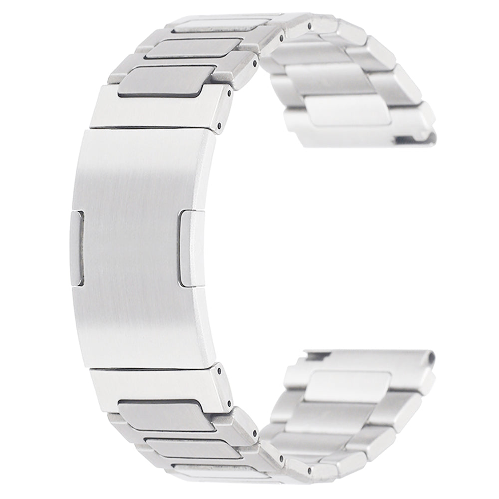 For Huawei Watch GT 4 46mm / Watch 4 / Watch 4 Pro 22mm Stainless Steel Band Folding Buckle Watch Strap - Black