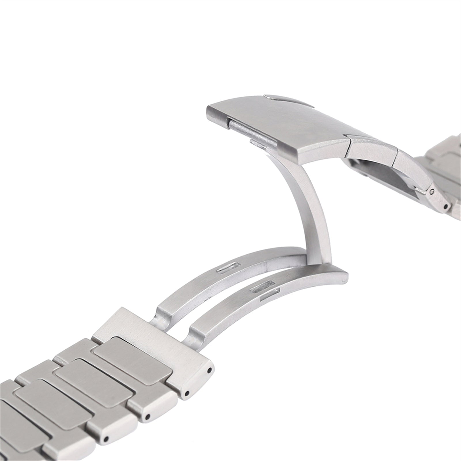 For Apple Watch Series 9 8 7 41mm / 6 5 4 SE (2022) SE (2023) SE 40mm / 3 2 1 38mm Stainless Steel Band Folding Buckle - Black