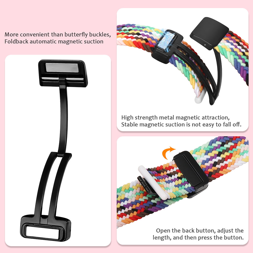 For Apple Watch Ultra 2 Ultra 49mm / Series 9 8 7 45mm / 6 5 4 SE (2022) SE (2023) SE 44mm / 3 2 1 42mm Watch Strap Nylon Wristband - Black