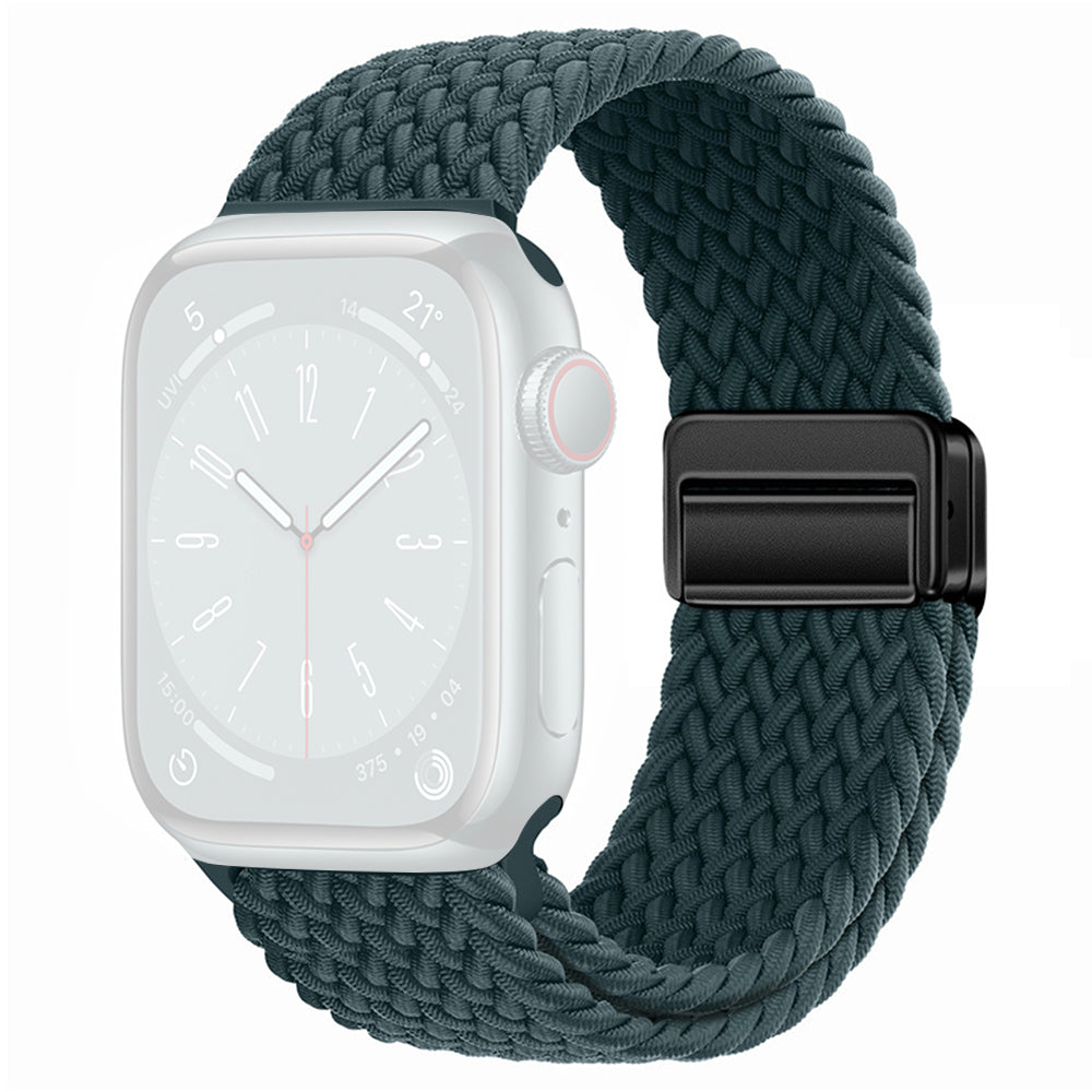 For Apple Watch Ultra 2 Ultra 49mm / Series 9 8 7 45mm / 6 5 4 SE (2022) SE (2023) SE 44mm / 3 2 1 42mm Watch Strap Nylon Wristband - Black