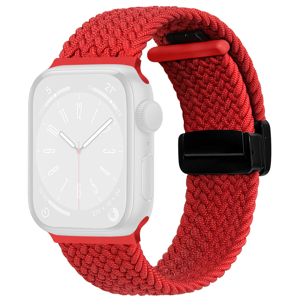 For Apple Watch Ultra 2 Ultra 49mm / Series 9 8 7 45mm / 6 5 4 SE (2022) SE (2023) SE 44mm / 3 2 1 42mm Watch Strap Nylon Wristband - Black