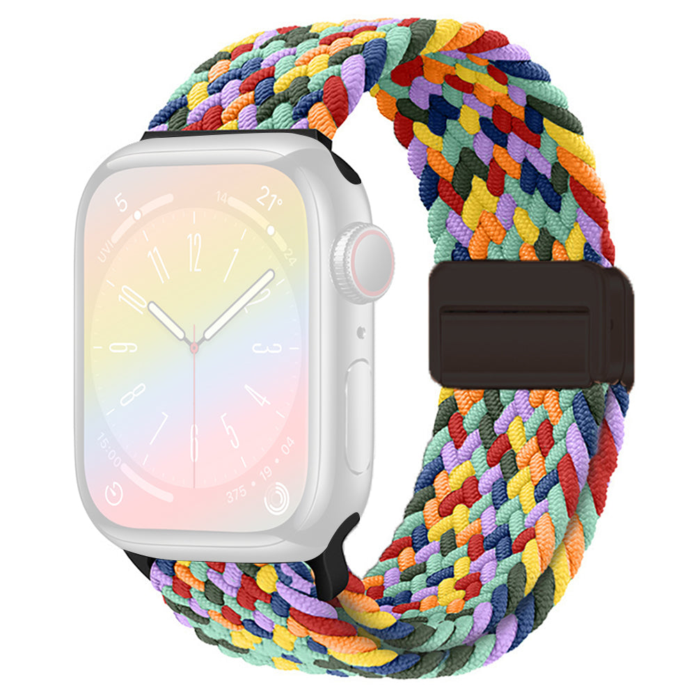 For Apple Watch Ultra 2 Ultra 49mm / Series 9 8 7 45mm / 6 5 4 SE (2022) SE (2023) SE 44mm / 3 2 1 42mm Watch Strap Nylon Wristband - Black