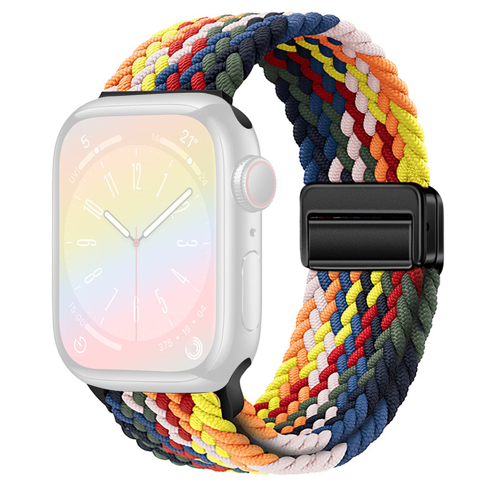 For Apple Watch Ultra 2 Ultra 49mm / Series 9 8 7 45mm / 6 5 4 SE (2022) SE (2023) SE 44mm / 3 2 1 42mm Watch Strap Nylon Wristband - Black